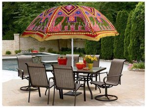 Mirror Work Garden Umbrella