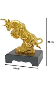 Handcrafted Golden Bull Statue