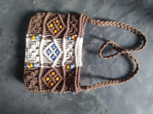 Macrame Beaded Bag