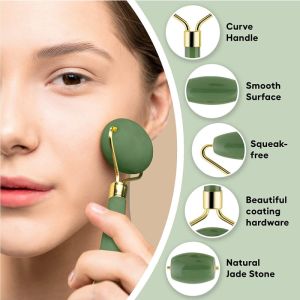 Jade Roller with Gua Sha Tool Face Massager