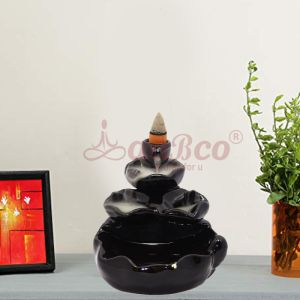 New Ceramic Flower Back Flow Smoke Fountain