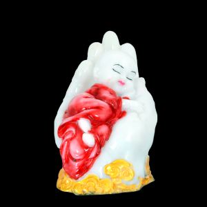 palm baby 2 buddha monk statue