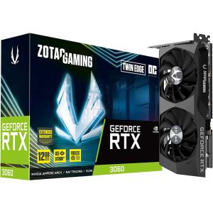 ZOTAC Gaming GeForce RTX 3060 Twin Edge OC 12GB GDDR6 192-bit 15 Gbps PCIE 4.0 Graphics Card, IceSto