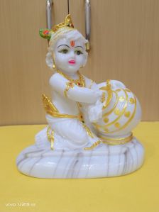 marble dust lord little krishna statue