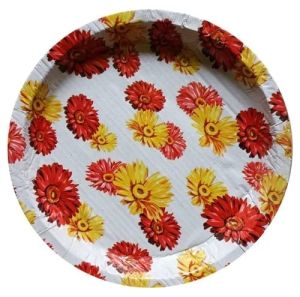 Disposable Floral Printed Paper Plates