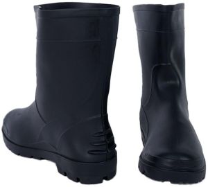 Black 10 inch pvc safety gumboot lightweight for men