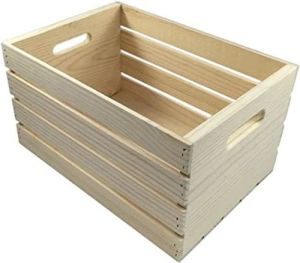 Rectangular Wooden Storage Crate