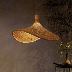 rattan bamboo hanging lamp