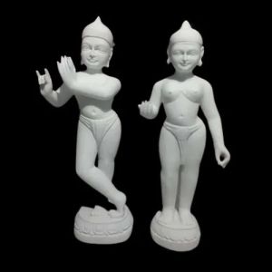 2 Feet Marble Iskcon Radha Krishna Statue
