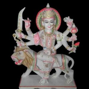 4 Feet Marble Traditional Durga Mata Statue