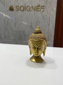 Brass Buddha Face Head Statue
