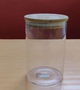 Glass Jar With Wooden Lid