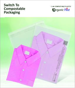 organic plast garment packaging compostable flap bags