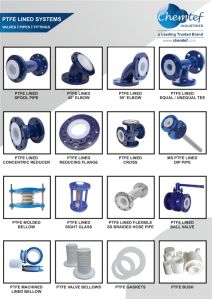 ptfe lined pipes fittings