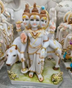 18 Inch Marble Dattatreya Statue