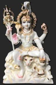 18 Inch Marble Shiva Statue