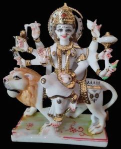 9 Inch Marble Durga Maa Statue