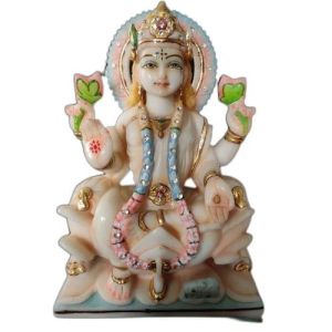 9 Inch Marble Goddess Laxmi Statue