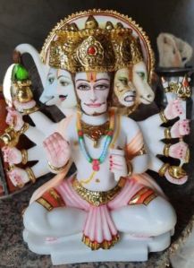 Marble Panchmukhi Hanuman Statue