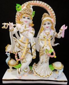 Marble Radha Krishna Jugal Jodi Statue