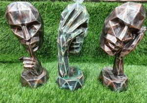 Polyresin Men Face Statue