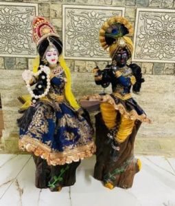 Polyresin Tree Radha Krishna Statue