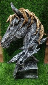 Resin Horse Head Sculpture