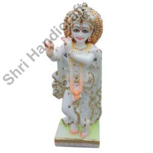 12 Inch Marble Krishna Statue