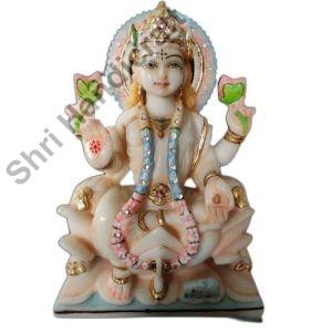 9 Inch Marble Goddess Laxmi Statue