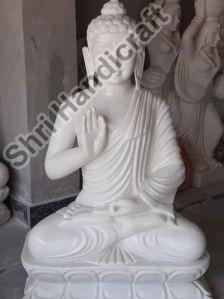 Marble Sitting Gautam Buddha Statue