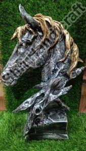 Resin Horse Head Sculpture