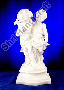 White Marble Couple Sculpture