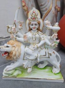 White Marble Maa Durga Statue