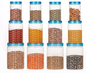 12 Pcs Grocery Plastic Container Set