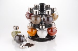 360 Degree Revolving Round Spice Rack (12 Pcs)