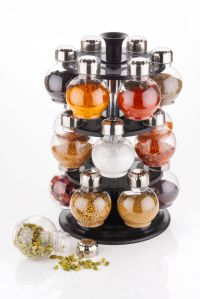 360 Degree Revolving Round Spice Rack (18 Pcs)