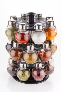 360 Degree Revolving Round Spice Rack (24 Pcs)