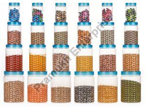 24 Pcs Grocery Plastic Container Set