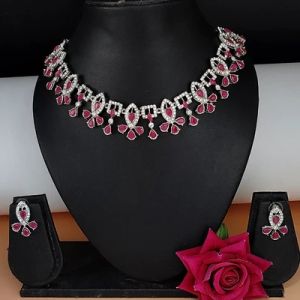 Artificial Diamond Necklace Set