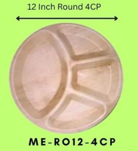 ME-RO12 Inch 4CP Areca Leaf Plates