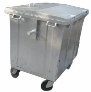 Silver Mild Steel Garbage Container