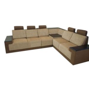 Wooden L Shaped Sofa
