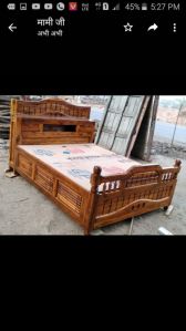 sagwan wooden bed