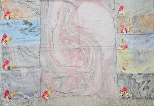 Light Pink Printed Rayon Stole