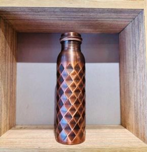 Antique Diamond Copper Water Bottle