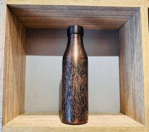 Lining Design Copper Water Bottle