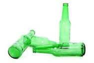 Used glass liquor bottles