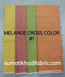 Cross Coloured Cotton Fabric