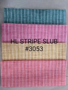 Handloom Stripe Slub Fabric