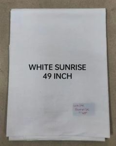 White Sunrise Poplin Fabric